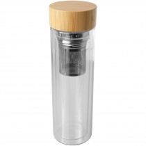 Bailey 400 ml infuusfles van borsilicaatglas met bamboe deksel